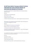 Jbl Emt Exam Module 7 Emergency Medical Technician Exam 2026-2027 Latest Updated Version 150 Questions And Answers Just Released &period;Pdf&NewLine;&NewLine;