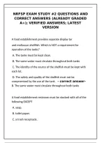 NRFSP Exam Study &num;2 Questions and Correct Answers 2026 Already Graded A&plus; Verified Latest Version