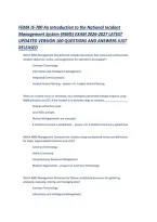 FEMA IS-700 An Introduction to the National Incident Management System &lpar;NIMS&rpar; EXAM 2026-2027 LATEST UPDATED VERSION 100 QUESTIONS AND ANSWERS JUST RELEASED &period;pdf&NewLine;&NewLine;