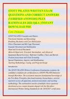 Stott Pilates Written Exam Questions And Correct Answers &lpar;Verified Answers&rpar; Plus Rationales 2026 Q&A &vert; Instant Download Pdf