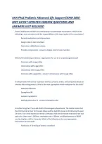 Aha Pals Pediatric Advanced Life Support Exam 2026-2027 Latest Updated Version Questions And Answers Just Released &period;Pdf&NewLine;&NewLine;