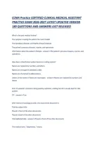 Ccma Practice Certified Clinical Medical Assistant Practice Exam 2026-2027 Latest Updated Version 180 Questions And Answers Just Released &period;Pdf&NewLine;&NewLine;