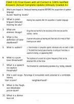 CSAD 133 Final Exam with all Correct & 100&percnt; Verified Answers &vert;Actual Complete Update &vert;Already Graded A&plus;