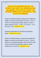 ISYE 6501 Final Exam Prep 2026-2027 &ndash; ULTIMATE CHEAT SHEET &vert; 300&plus; Verified Definitions & Concepts &vert; Analytics Modeling &lpar;GTx&rpar;