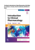 Test Bank for Introduction to Clinical Pharmacology&comma; 11th Edition by Constance G&period; Visovsky&comma; Cheryl H&period; Zambroski & Shirley M&period; Hosler &vert; Complete Chapters&NewLine;&NewLine;
