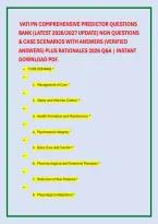 Vati Pn Comprehensive Predictor Questions Bank &lpar;Latest 2026&sol;2027 Update&rpar; Ngn Questions & Case Scenarios With Answers Questions And Correct Answers &lpar;Verified Answers&rpar;