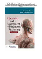 Test Bank for Advanced Health Assessment and Diagnostic Reasoning&comma; 5th Edition by Jacqueline Rhoads & Sandra Wiggins Petersen &vert; Complete Chapters&NewLine;&NewLine;