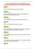CALT Exam Study Guide Study UPDATED ACTUAL Exam&NewLine;Questions and CORRECT Answers &vert; A&plus; GRADED 100&percnt; VERIFIED