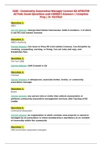CAM - Community Association Manager License GA UPDATED&NewLine;ACTUAL Exam Questions and CORRECT Answers &vert; Complete&NewLine;Prep &vert; A&plus; Verified