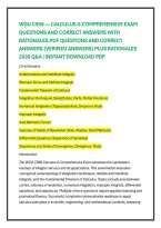 Wgu C958 &mdash; Calculus I-Comprehensive Exam Questions And Correct Answers &lpar;Verified Answers&rpar; Plus Rationales 2026 Q&A &vert; Instant Download Pdf&period;