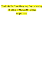 Test Bank for Clinical Reasoning Cases in Nursing&comma; 8th Edition by Mariann M&period; Harding & Julie S&period; Snyder &vert; Chapters 1&ndash;15&NewLine;&NewLine;
