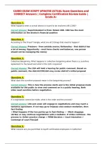 CASBO EXAM SCRIPT UPDATED ACTUAL Exam Questions and&NewLine;CORRECT Answers &vert; Complete Certification Review Guide &vert;&NewLine;Grade A&plus;