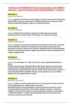 CBCI Exam 30 UPDATED ACTUAL Exam Questions and CORRECT&NewLine;Answers &vert; Latest Test Bank with Verified Solutions &vert; Grade A