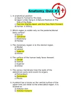 Anatomy Quiz &num;1 and answers verified to pass 2026&sol;2027