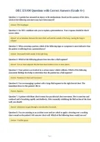 OEC EXAM Questions with Correct Answers &lpar;Grade A&plus;&rpar;