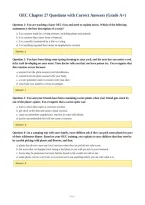 OEC Chapter 27 Questions with Correct Answers &lpar;Grade A&plus;&rpar;