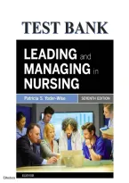 Test Bank For Leading and Managing in Nursing 7E  Yoder-Wise &vert; Latest Edition &vert; Chapter-by-Chapter Exam Prep &vert; Graded A&plus;