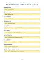 OEC Studying Questions with Correct Answers &lpar;Grade A&plus;&rpar;