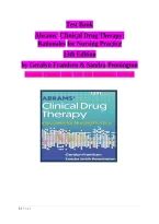 Abrams' Clinical Drug Therapy&colon; Rationales for Nursing Practice&comma; 13th Edition by Geralyn Frandsen and Sandra Pennington &vert; Chapters 1-61 &vert; ISBN 9781975222321 &vert; Complete With Rationales &vert; A&plus; Pass - Test Bank