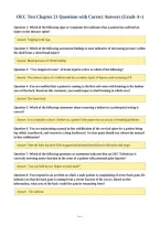 OEC Test Chapter 21 Questions with Correct Answers &lpar;Grade A&plus;&rpar;