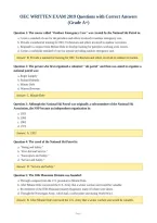 OEC WRITTEN EXAM 2019 Questions with Correct Answers&NewLine;&lpar;Grade A&plus;&rpar;