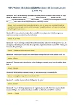 FULL BUNDLE-&semi;&semi;OEC  EXAMS WITH CORRECT ANSWERS 