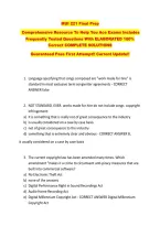 MUI 221 Final Prep &NewLine;Comprehensive Resource To Help You Ace Exams Includes &NewLine;Frequently Tested Questions With ELABORATED 100&percnt; &NewLine;Correct COMPLETE SOLUTIONS &NewLine;Guaranteed Pass First Attempt&excl;&excl; Current Update&excl;&excl;