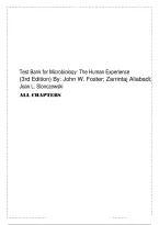 Test Bank for Microbiology&colon; The Human Experience 3rd Edition by John Foster&comma; Zarrintaj Aliabadi and Joan Slonczewski &lpar;9781324073345&rpar;&NewLine;