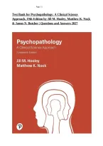 Psychopathology&colon; A Clinical Science Approach&comma; 19th Edition by Jill M&period; Hooley and Matthew K&period; Nock &vert; ISBN 9780138054182 &vert; Questions and Answers 2027 - Test Bank