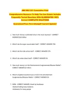 JMU MUI 221 Cumulative Final &NewLine;Comprehensive Resource To Help You Ace Exams Includes &NewLine;Frequently Tested Questions With ELABORATED 100&percnt; &NewLine;Correct COMPLETE SOLUTIONS &NewLine;Guaranteed Pass First Attempt&excl;&excl; Current Update&excl;&excl; 