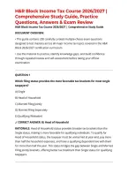 H&R Block Income Tax Course 2026&sol;2027 &vert; Comprehensive Study Guide&comma; Practice Questions&comma; Answers & Exam Review