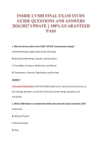 Inside Lvmh Final Exam Study&NewLine;Guide Questions And Answers&NewLine;2026&sol;2027 Update &vert;&vert; 100&percnt; Guaranteed&NewLine;Pass