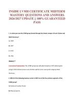 Inside Lvmh Certificate Midterm&NewLine;Mastery Questions And Answers&NewLine;2026&sol;2027 Update &vert;&vert; 100&percnt; Guaranteed&NewLine;Pass
