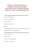 Inside Lvmh Professional&NewLine;Certification Exam Prep&NewLine;Questions And Answers 2026&sol;2027&NewLine;Update &vert;&vert; 100&percnt; Guaranteed Pass