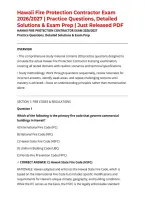 Hawaii Fire Protection Contractor Exam 2026&sol;2027 &vert; Practice Questions&comma; Detailed Solutions & Exam Prep &vert; Just Released PDF