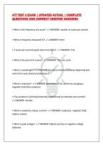 Att Test 3 Exam &vert; Updated Actual &vert; Complete&NewLine;Questions And Correct Verified Answers