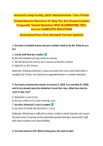 Assisted Living Facility &lpar;ALF&rpar; Administration &sol; Core Florida&NewLine; Comprehensive Resource To Help You Ace Exams Includes Frequently Tested Questions With ELABORATED 100&percnt; Correct COMPLETE SOLUTIONS&NewLine;Guaranteed Pass First Attempt&excl;&excl; Current Update&excl;&excl;