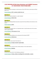 CCHT UPDATED ACTUAL Exam Questions and CORRECT Answers&NewLine;&vert; A&plus; Guaranteed &vert; Exam Study Guide