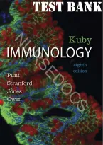 Test Bank for Kuby Immunology COVID-19 Digital Update&comma; 8th Edition by Punt&comma; Stranford&comma; Jones & Owen &vert; Detailed Answers&comma; Rationales & Case Study Explanations &ndash; 2025&sol;2026