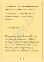Business Strategy Development And Application – 4Th Canadian Edition ...