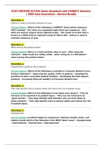 CCHT UPDATED ACTUAL Exam Questions and CORRECT Answers&NewLine;&vert; 100&percnt; Pass Guarantee &vert; Review Bundle