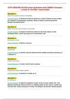 CCHT UPDATED ACTUAL Exam Questions and CORRECT Answers&NewLine;&vert; Latest A&plus; Verified &vert; Exam Guide