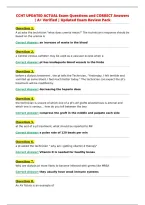 CCHT UPDATED ACTUAL Exam Questions and CORRECT Answers&NewLine;&vert; A&plus; Verified &vert; Updated Exam Review Pack