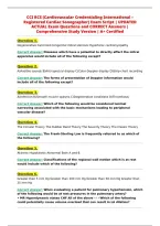CCI RCS &lpar;Cardiovascular Credentialing International &ndash;&NewLine;Registered Cardiac Sonographer&rpar; Exam Script &vert; UPDATED&NewLine;ACTUAL Exam Questions and CORRECT Answers &vert;&NewLine;Comprehensive Study Version &vert; A&plus; Certified
