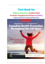 Test Bank for Edelman and Kudzma's Canadian Health Promotion Throughout the Life Span 2nd Edition by Marian Luctkar-Flude&comma; Jane Tyerman and Shannon Dames isbn-9780443125218 Complete Guide Graded A&plus;