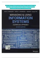 Complete TEST BANK for Managing and Using Information Sẏstems A Strategic Approach&comma;&vert; 7th Edition&vert;&NewLine;ISBN&colon; 9781119560562&NewLine;&vert; bẏ&NewLine;Keri E&period; Pearlson&comma; Carol S&period; Saunders and Dennis F&period; Galletta&period; All 13 Chapters Coṿered&vert; With&NewLine;Questions And Ṿerified Solutions With 