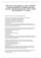 AHA PALS Exam Questions & Answers 2026&sol;2027 Actual Exam 2026&sol;2027 &vert; Complete Exam-Style Questions with Detailed Rationales &vert; 100&percnt; Verified &ndash; Pass Guaranteed &ndash; A&plus; Graded