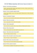 PCN 107 Midterm Questions with Correct Answers &lpar;Grade A&plus;&rpar;