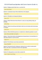 PCN 107 Final Exam Questions with Correct Answers &lpar;Grade A&plus;&rpar;
