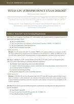 Texas LPC Jurisprudence Exam 2026&sol;2027 &vert; Complete Solutions &vert; Graded A&plus; &vert; Pass Guaranteed&NewLine;&NewLine;
